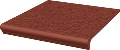 Керамическая плитка Natural Rosa Duro ступень простая с носиком структ 30х33х1