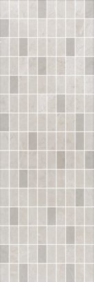 Керамическая плитка Низида Декор мозаичный серый светлый MM12100 25х75