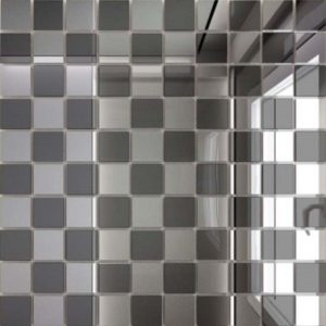 Плитка мозаика Мозаика зеркальная Серебро + Графит С50Г50 ДСТ 25 х 25 300 x 300 мм (10шт) - 0