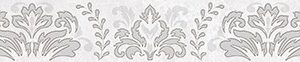 Керамическая плитка Afina Damask Бордюр серый 56-03-06-456 5х40