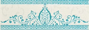 Анастасия Бордюр орнамент бело-голубой 1501-0088 8,5×25