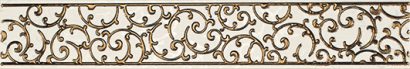 Керамическая плитка Анастасия Бордюр орнамент кремовый1504-0132 7