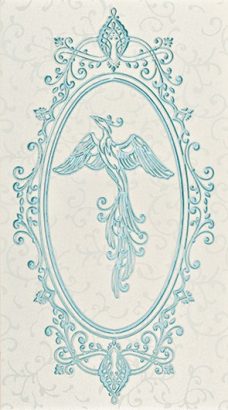 Керамическая плитка Анастасия Декор орнамент голубой 1645-0097 25х45