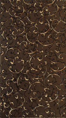 Керамическая плитка Анастасия Декор орнамент коричневый 1645-0094 25х45