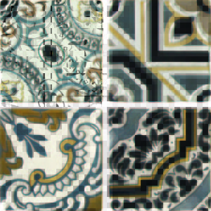 Керамическая плитка Arezzo Oro Conjunto Комплект декоров из 4 плиток 150х150 мм 150х600 мм
