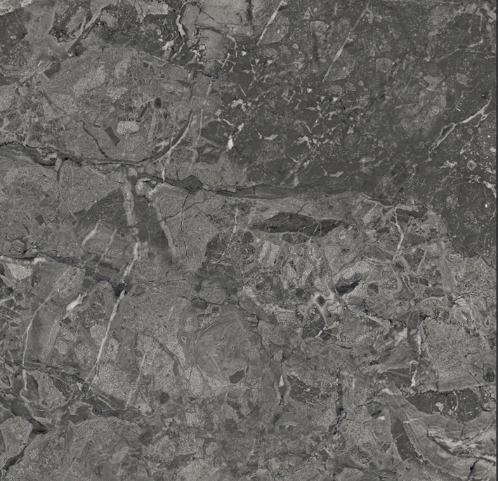 Brecia Adonis Dark Керамогранит темно-серый 60×60 глянцевый
