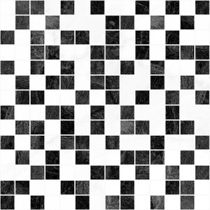 Керамическая плитка Crystal Мозаика чёрный+белый 30х30