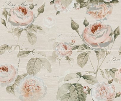 Керамическая плитка Garden Rose beige Панно 01 50х60