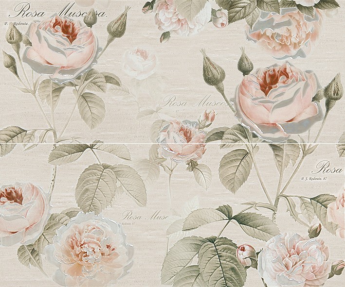 Garden Rose beige Панно 01 50×60