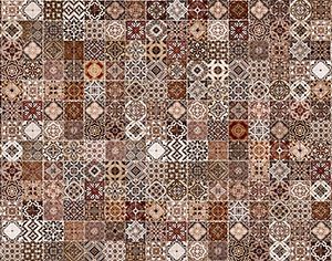 Керамическая плитка Hammam облицовочная плитка рельеф коричневый (HAG111D) 20x44