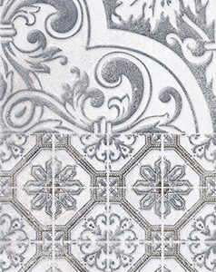 Керамическая плитка Кампанилья Декор 3 серый 1641-0095 20х40