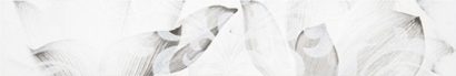 Керамическая плитка Каррарский Мрамор Бордюр цветы 1504-0145 7