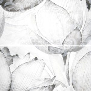 Керамическая плитка Каррарский Мрамор Панно цветы 1609-0019 45х50 (компл. из 2-х шт)