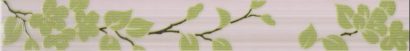 Керамическая плитка Кензо светло-фисташковый.зеленый бордюр Цветы 40х4