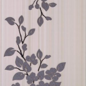 Керамическая плитка Кензо светло-корич. Декор Цветы  40х25