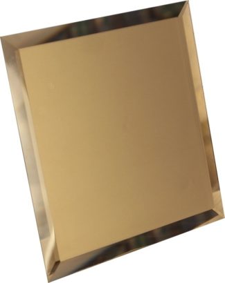 Керамическая плитка Квадратная зеркальная бронзовая плитка с фацетом 10мм КЗБ1-03 - 250х250 мм 10шт