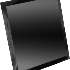 Керамическая плитка Квадратная зеркальная графитовая плитка с фацетом 10мм КЗГ1-01 - 180х180 мм 10шт