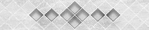 Керамическая плитка Мармара Паттерн Бордюр серый 58-03-06-616 5х60