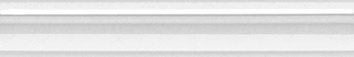 Керамическая плитка Марсо Бордюр Багет белый обрезной BLC017R 5х30