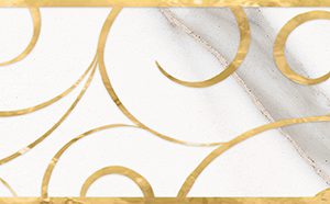 Керамическая плитка Миланезе дизайн Бордюр Флорал каррара 1506-0154 6х60