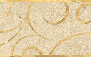 Керамическая плитка Миланезе дизайн Бордюр Флорал крема 1506-0156 6х60