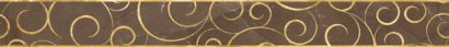 Керамическая плитка Миланезе дизайн Бордюр Флорал марроне 1506-0158 6х60