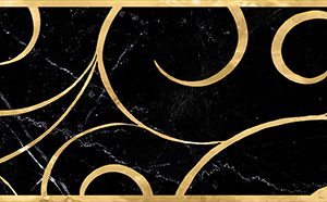 Керамическая плитка Миланезе дизайн Бордюр Флорал неро 1506-0160 6х60