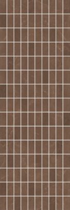Керамическая плитка Низида Декор мозаичный коричневый MM12099 25х75