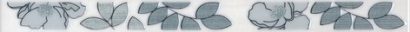 Керамическая плитка Ньюпорт Бордюр Цветы зеленый STG B235 15016 40х3