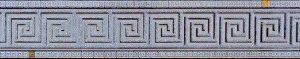 Керамическая плитка Пальмира Бордюр стеклянный серый 5х60