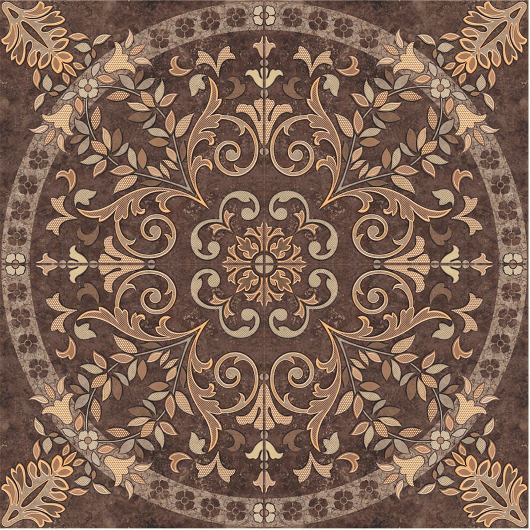 Pompei Панно напольное коричневое (PY6G114) 88×88