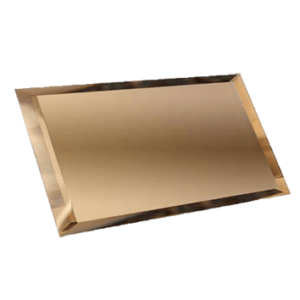 Керамическая плитка Прямоугольная зеркальная бронзовая плитка с фацетом 10мм ПЗБ1-01 - 240х120 мм 10шт