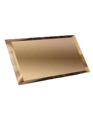 Керамическая плитка Прямоугольная зеркальная бронзовая плитка с фацетом 10мм ПЗБ1-02 - 480х120 мм 10шт