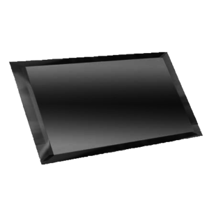 Керамическая плитка Прямоугольная зеркальная графитовая плитка с фацетом 10мм ПЗГ1-01 - 240х120 мм 10шт