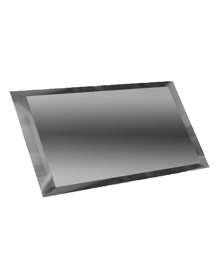 Прямоугольная зеркальная графитовая плитка с фацетом 10мм ПЗГ1-01 — 240×120 мм 10шт