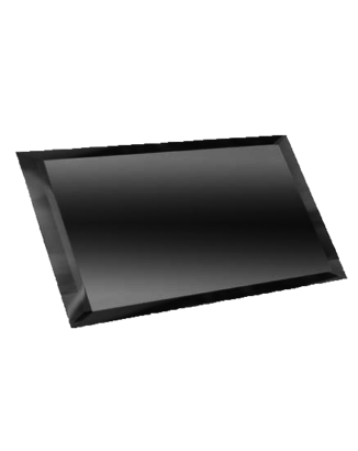 Керамическая плитка Прямоугольная зеркальная графитовая плитка с фацетом 10мм ПЗГ1-02 - 480х120 мм 10шт