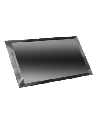 Керамическая плитка Прямоугольная зеркальная серебряная плитка с фацетом 10мм ПЗС1-01 - 240х120 мм 10шт