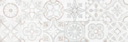 Керамическая плитка Сонора 7Д Плитка настенная декор серый пэчворк 25х75