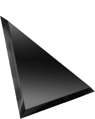 Керамическая плитка Треугольная зеркальная графитовая плитка с фацетом 10мм ТЗГ1-02 - 200х200 мм 10шт