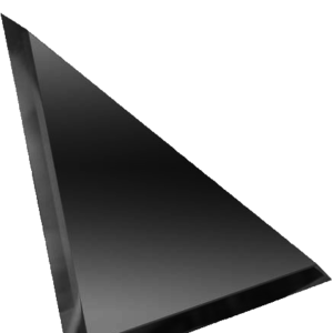 Керамическая плитка Треугольная зеркальная графитовая плитка с фацетом 10мм ТЗГ1-04 - 300х300 мм 10шт