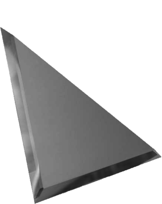 Керамическая плитка Треугольная зеркальная серебряная плитка с фацетом 10мм ТЗС1-01 - 180х180 мм 10шт
