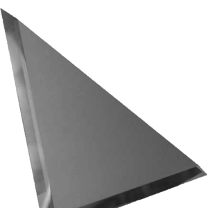 Керамическая плитка Треугольная зеркальная серебряная плитка с фацетом 10мм ТЗС1-03 - 250х250 мм 10шт