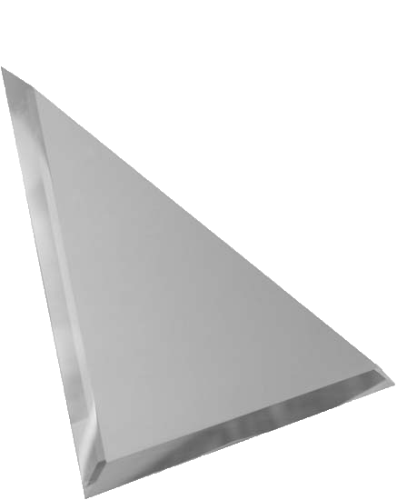 Треугольная зеркальная серебряная плитка с фацетом 10мм ТЗС1-04 — 300×300 мм 10шт