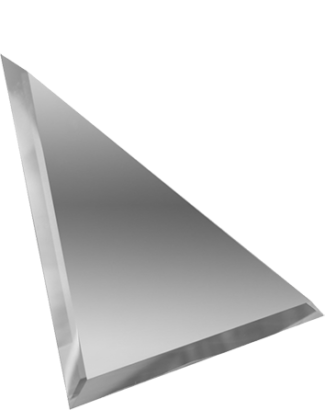 Керамическая плитка Треугольная зеркальная серебряная плитка с фацетом ТЗС1-15 15х15