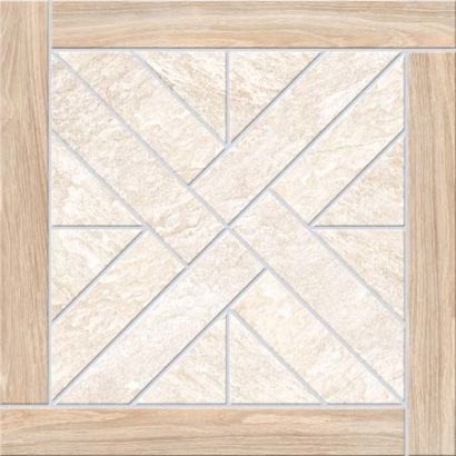 Керамическая плитка Urban Quarzite Декор Бежевый с деревянной рамкой K943930 450х450 мм - 1