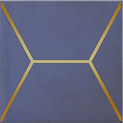 Керамическая плитка Витраж Декор синий OP C181 17065 15×15