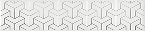 Керамическая плитка Ломбардиа Бордюр белый AD A569 6397 25×5