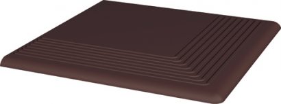 Клинкер Natural Brown ступень угловая 30×30×1
