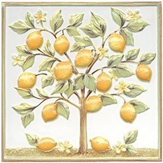 Керамическая плитка Капри Декор настенный Лимонное дерево TLA001 20×20