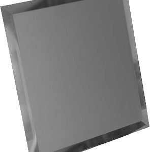 Керамическая плитка Квадратная зеркальная графитовая матовая плитка с фацетом 10мм КЗГм1-03 - 250×250 мм 10шт